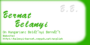 bernat belanyi business card